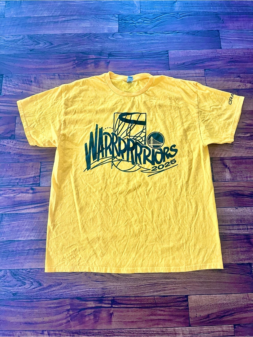 Golden State Warriors 2025 Yellow Graphic Tee XL NBA